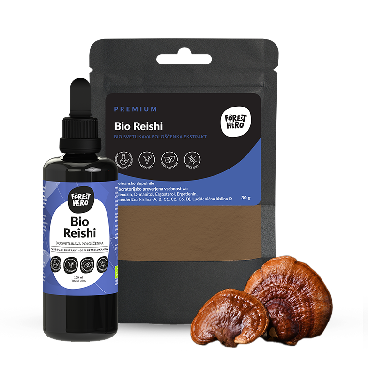 Reishi (svetlikava pološčenka) — Bio ekstrakti