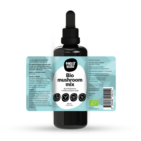 Bio mešanica štirih gob - ekstrakt tinktura