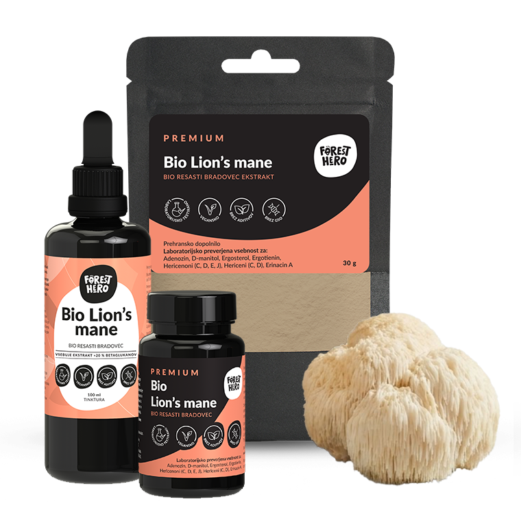 Lion's Mane (resasti bradovec) — Bio ekstrakti